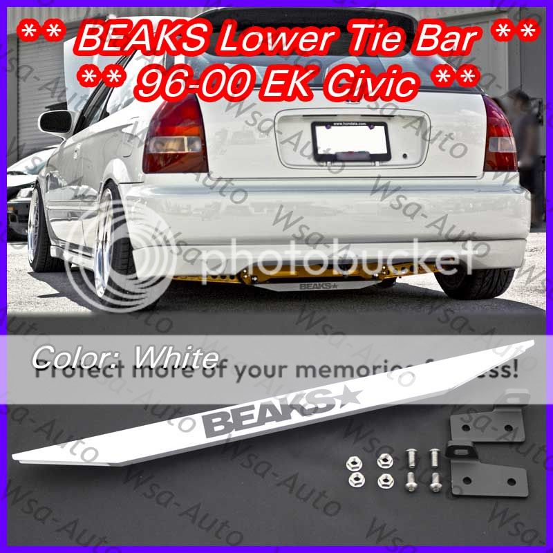 BEAKS LOWER REAR TIE BAR For HONDA CIVIC 9600 EK9 JDMStyle WHITE eBay